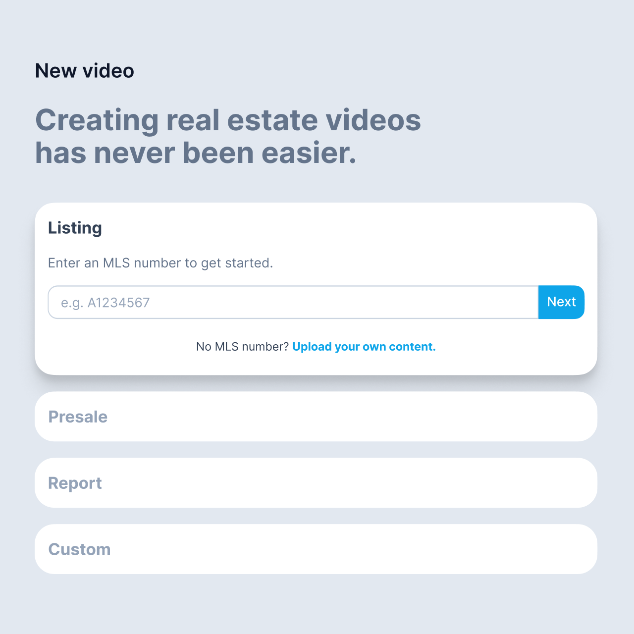 Video types